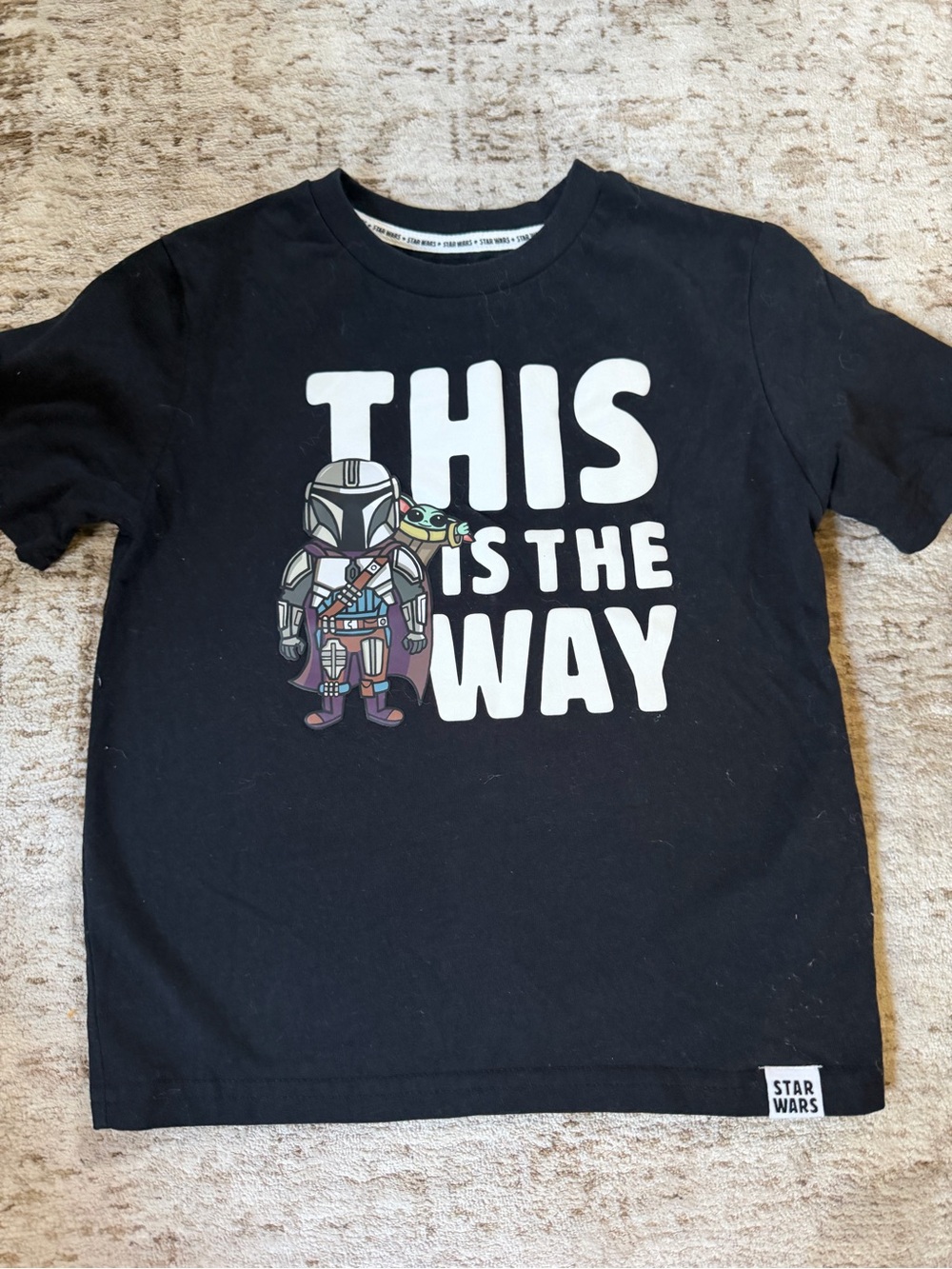 5/6 - Star Wars Kids "This Is The Way" Black Graphic Tee